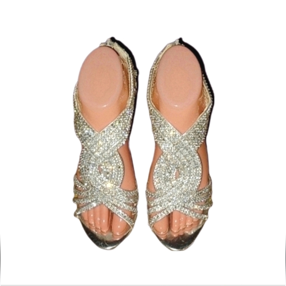 Deb Silver Rhinestones Women's Heels